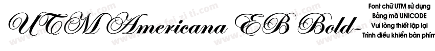 UTM Americana EB Bold字体转换